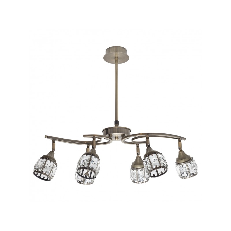 Lampara Catania cuero 6 x LED 5W 4000K Fabrilamp